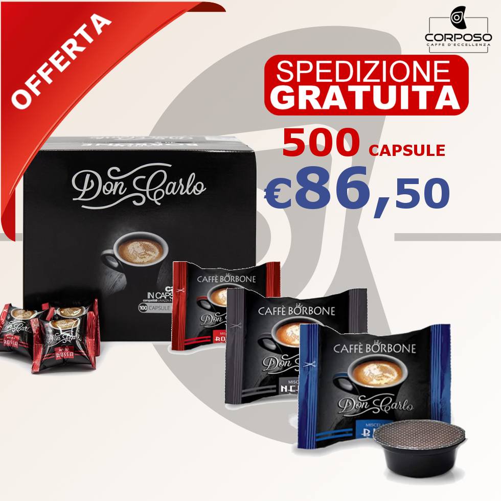 BOX Promo 500 Capsule linea Caffè BORBONE Lavazza ®* a Modo Mio ®*